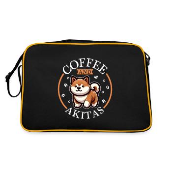 Coffee and Akita - Retro Bag - black/gold - Back