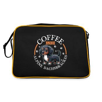 Café et Dachsbracke alpin - Sac Retro - noir/or - Dos