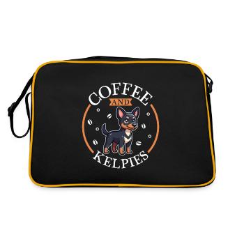 Café et Kelpie australien - Sac Retro - noir/or - Dos