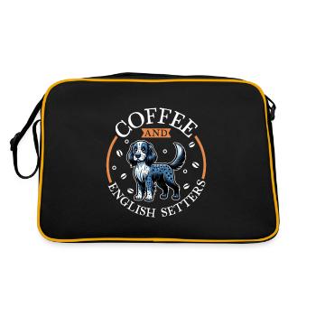 Café et Setter Anglais - Sac Retro - noir/or - Dos