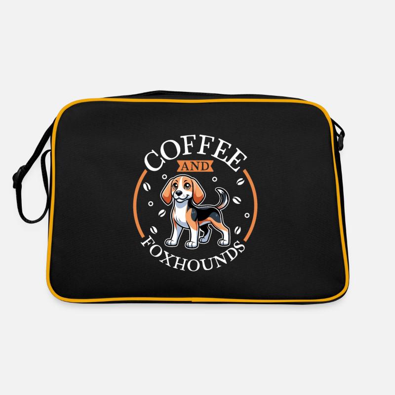 Coffee and English Foxhound Retro Bag