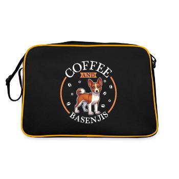 Café et Basenji - Sac Retro - noir/or - Dos