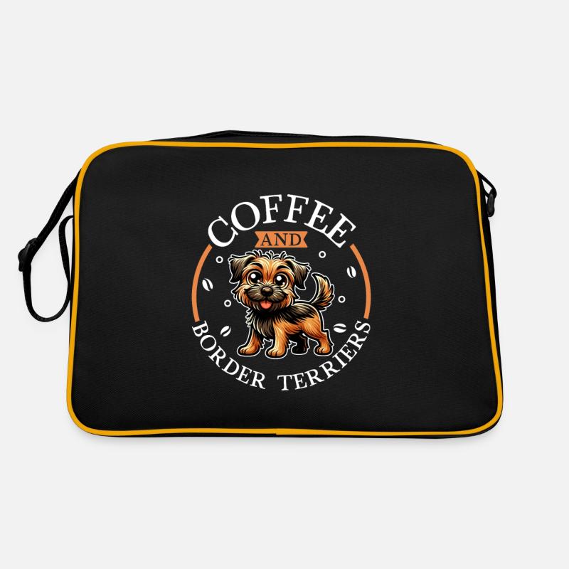 Coffee and Border Terrier Retro Bag