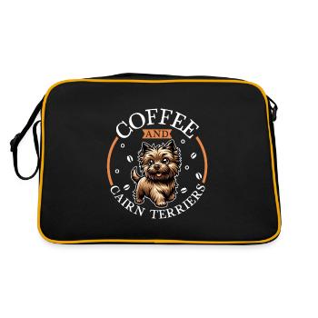 Café et Cairn Terrier - Sac Retro - noir/or - Dos