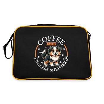 Café et berger anglais - Sac Retro - noir/or - Dos