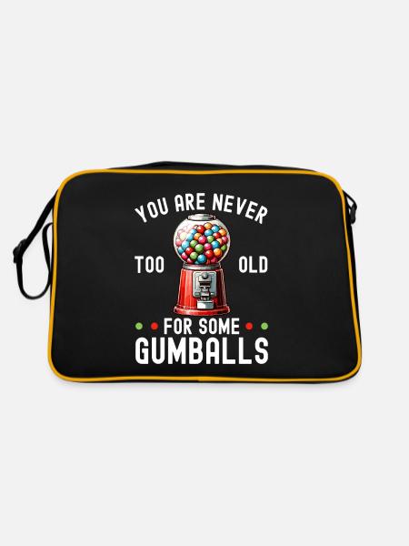 Gumball Machine Chewing Gum Machine - Retro Bag - black/gold - Back