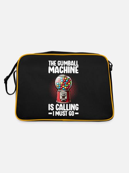 Gumball Machine Kaugummiautomat - Retro Tasche - Schwarz/Gold - Hinten