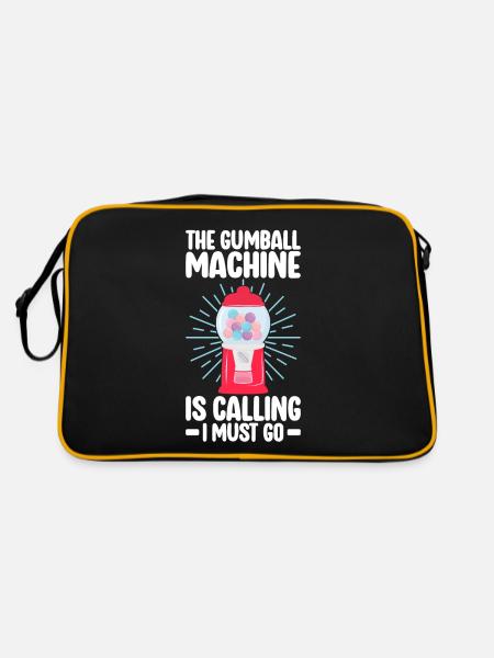 Gumball Machine Kaugummiautomat - Retro Tasche - Schwarz/Gold - Hinten