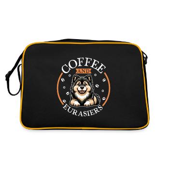 Coffee and Eurasier - Retro Bag - black/gold - Back