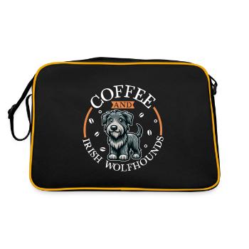 Café et Irish Wolfhound - Sac Retro - noir/or - Dos