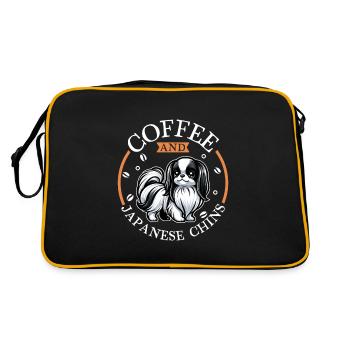 Café et Japan Chin - Sac Retro - noir/or - Dos
