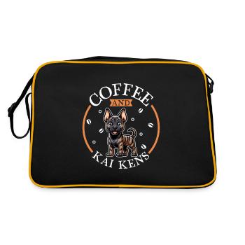 Coffee and Kai Ken - Retro Bag - black/gold - Back