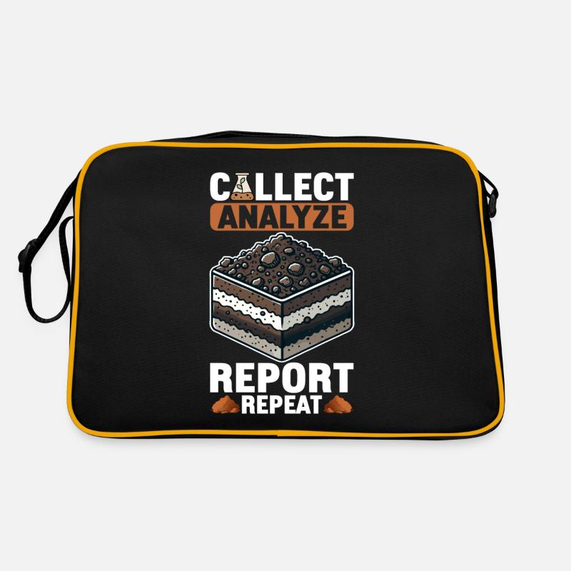 Bodenwissenschaftler Soil Science - Retro Tasche - Schwarz/Gold