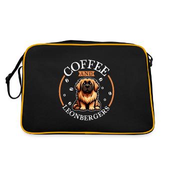 Coffee and Leonberger - Retro Bag - black/gold - Back