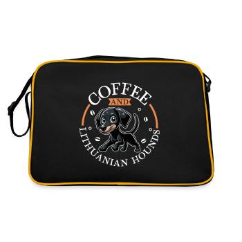 Café et lévrier lituanien - Sac Retro - noir/or - Dos