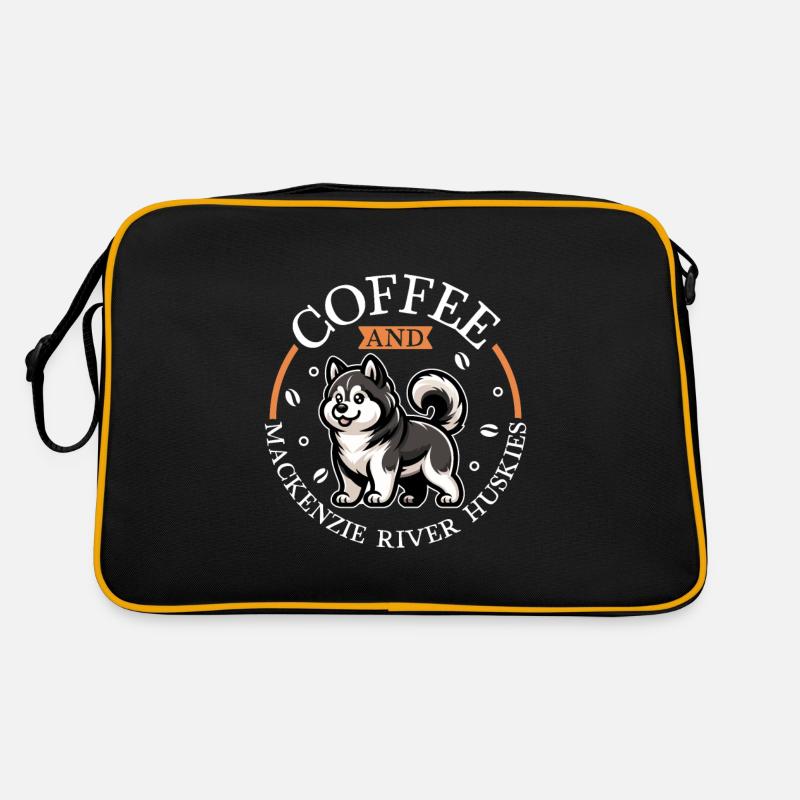 Café et husky du fleuve Mackenzie Sac Retro