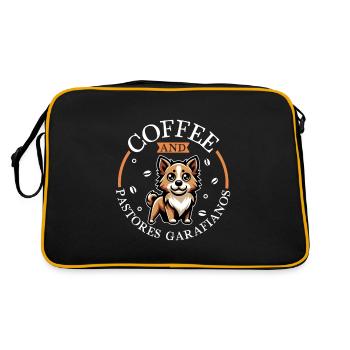 Kaffee und Pastor Garafiano - Retro Tasche - Schwarz/Gold - Hinten
