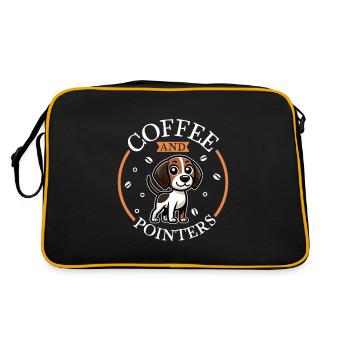 Coffee and English Pointer - Retro Bag - black/gold - Back