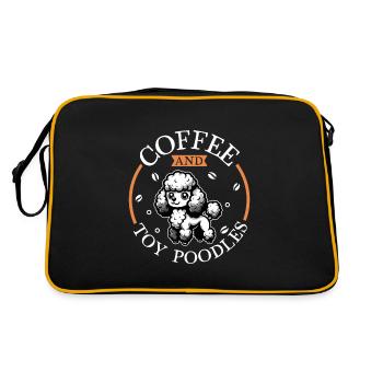 Café et caniche jouet - Sac Retro - noir/or - Dos