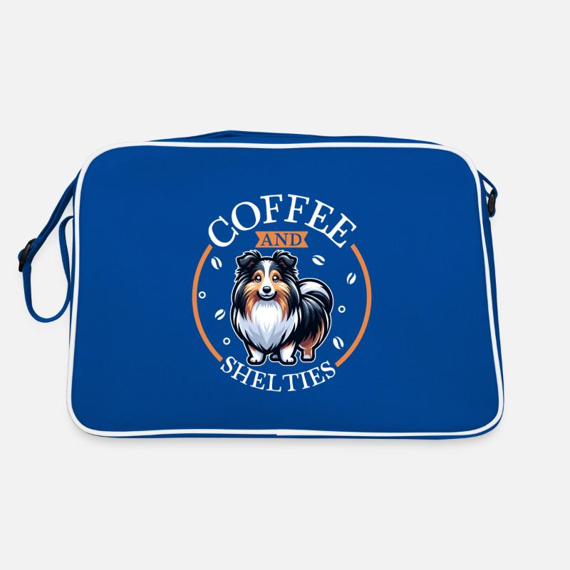 Café et chien de berger Shetland Sac Retro