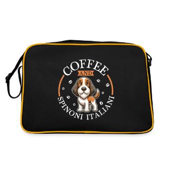 Café et Spinone Italiano - Sac Retro - noir/or - Dos