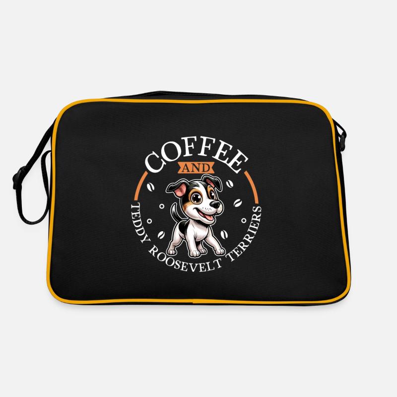Coffee and Teddy Roosevelt Terrier Retro Bag