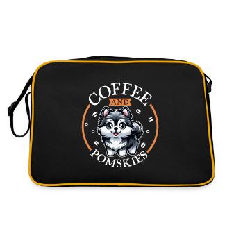 Café et Pomsky - Sac Retro - noir/or - Dos