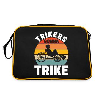 Tricycle couché Liegetrike Liegedreirad - Sac Retro - noir/or - Dos