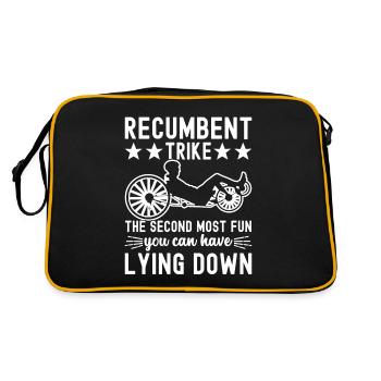 Tricycle couché Liegetrike Liegedreirad - Sac Retro - noir/or - Dos