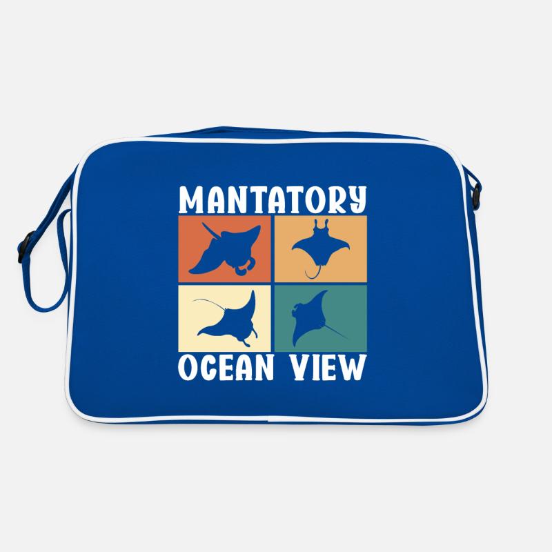 Mantarochen Großer Manta Meeresbewohner Retro Tasche