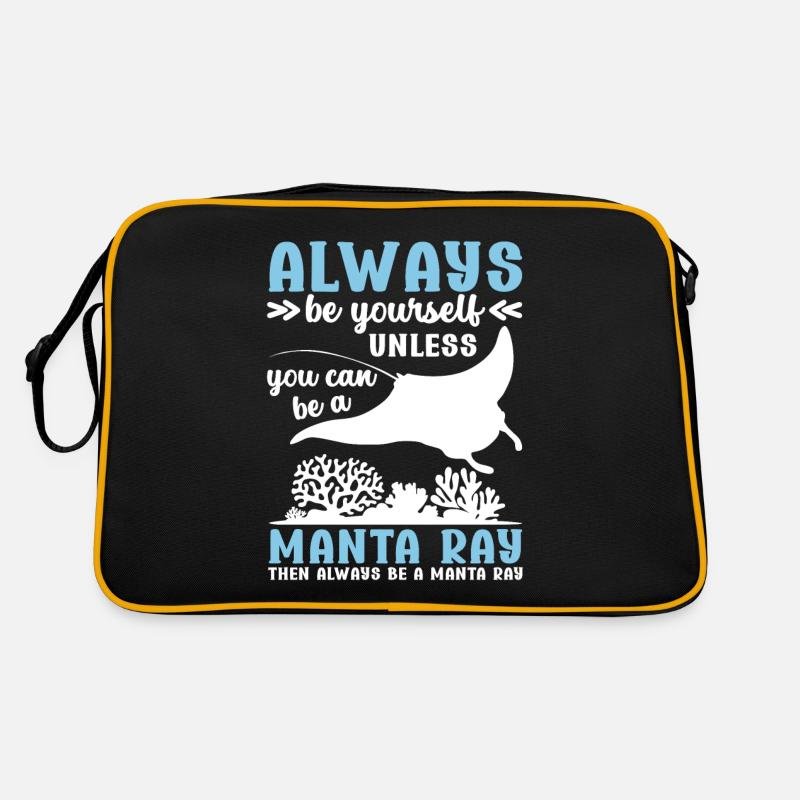 Mantarochen Großer Manta Meeresbewohner Retro Tasche