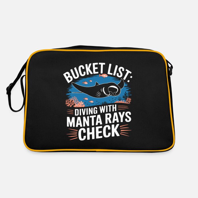Mantarochen Großer Manta Meeresbewohner Retro Tasche