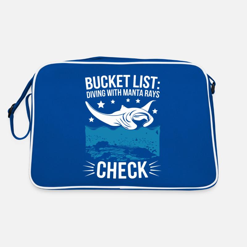 Mantarochen Großer Manta Meeresbewohner Retro Tasche