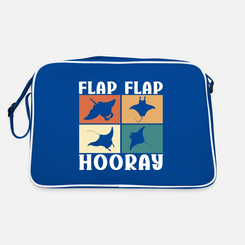 Mantarochen Großer Manta Meeresbewohner Retro Tasche