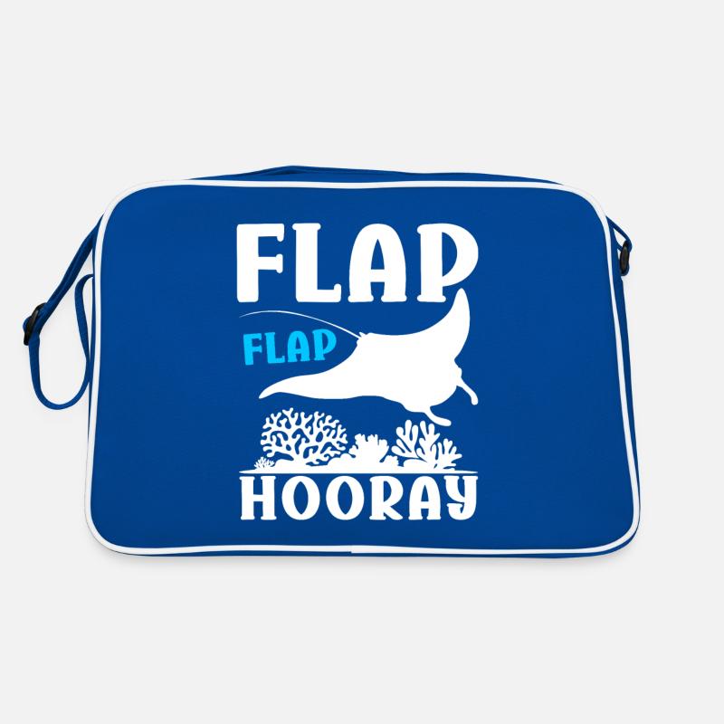 Mantarochen Großer Manta Meeresbewohner Retro Tasche