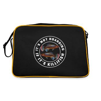Killifisch Aquarium Amateurs de poissons - Sac Retro - noir/or - Dos