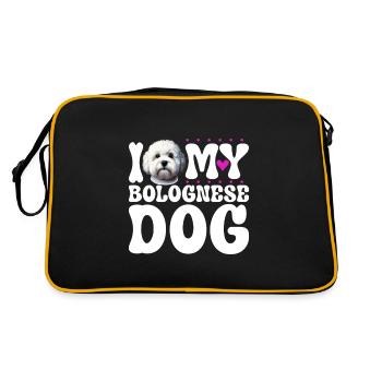 J'adore ma bolognaise - Sac Retro - noir/or - Dos