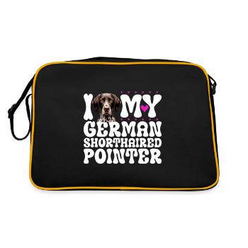 J’adore mon German Shorthair - Sac Retro - noir/or - Dos