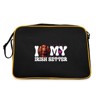 I love my Irish Red Setter - Retro Bag - black/gold - Back