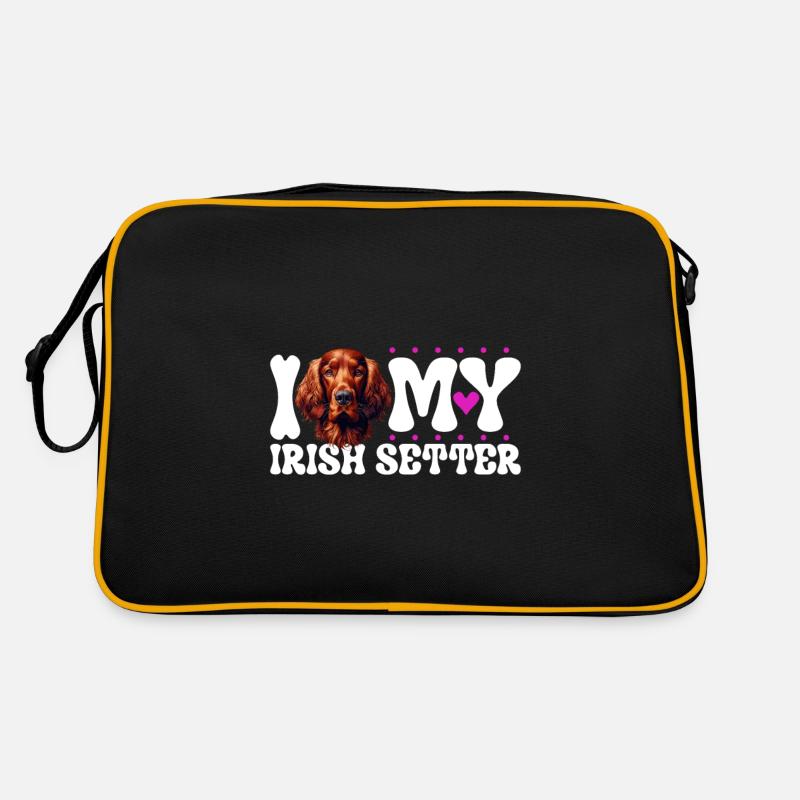 J’adore mon Setter Rouge Irlandais Sac Retro