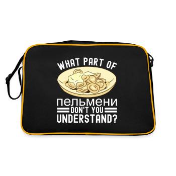 Pelmeni Russian Cuisine - Retro Bag - black/gold - Back