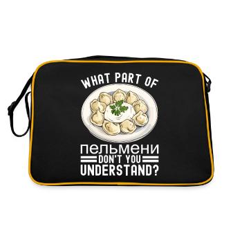 Pelmeni Russian Cuisine - Retro Bag - black/gold - Back