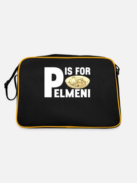 Pelmeni Russian Cuisine - Retro Bag - black/gold - Back