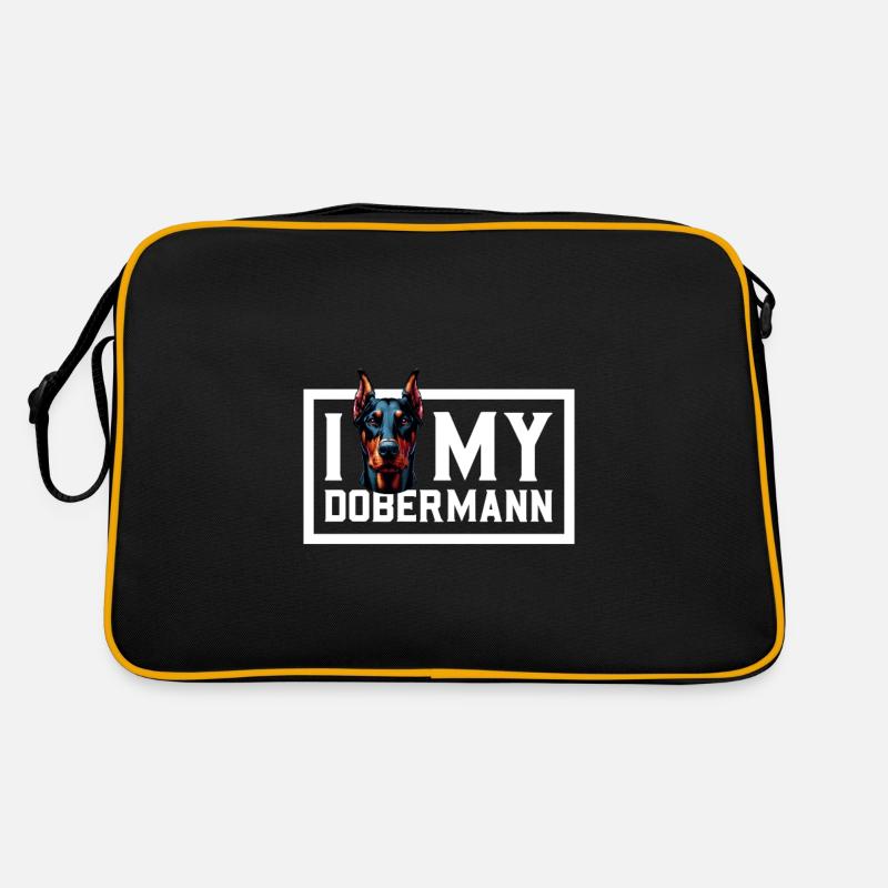 J’adore mon Doberman Sac Retro