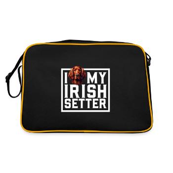 I love my Irish Red Setter - Retro Bag - black/gold - Back