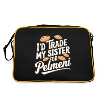 Pelmeni Russian Cuisine - Retro Bag - black/gold - Back