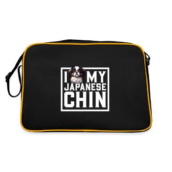 J'adore mon menton japonais - Sac Retro - noir/or - Dos