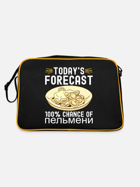 Pelmeni Russian Cuisine - Retro Bag - black/gold - Back