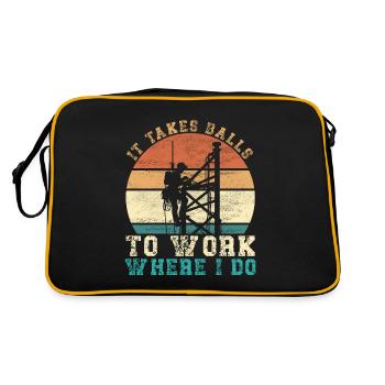 Industrial Climbers Tower Climbers Industrial Climbing - Retro Bag - black/gold - Back