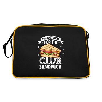 Nur hier für das Club Sandwich - Retro Tasche - Schwarz/Gold - Hinten